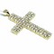 High End Swiss quality  Zircones Cross with 18Kt Yellow Gold Over .925 Sterling Silver