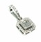 18 Kt White Gold Illusion Cushion Pendant with 0.38 Ct SI1 Diamonds