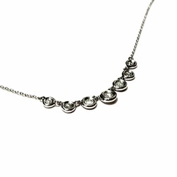 14 Kt white Gold necklace with 0.21 Ct Diamonds adjustable length