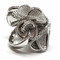 Oversized ring with Swiss quality Zircons in .925 Sterling Silver