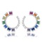 925 Sterling Silver High End Rainbow Earrings