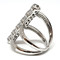 Large ring with Swiss quality Zircons in .925 Sterling Silver