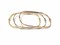 14 Kt White, Yellow and Rose Gold Square Bangles Set