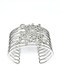 .925 Sterling Silver multi  circles Cuff with Swiss Quality Zircons