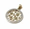 18Kt Yellow Gold Star/Flowe Pendant with Cz's