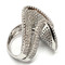 Large ring with Swiss quality Zircons in .925 Sterling Silver