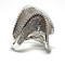 Large ring with Swiss quality Zircons in .925 Sterling Silver