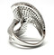 Large ring with Swiss quality Zircons in .925 Sterling Silver