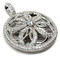 .925 Sterling Silver round flower Necklace with Swiss Quality Zircons