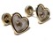 14Kt Yellow Gold Heart Earrings with Mother of Pearl & Zirconia