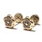 14 Kt Yellow Gold Small Flower Earring with Zirconia