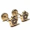 14 Kt Yellow Gold Small Flower Earring with Zirconia