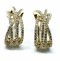 High End Swiss quality  Zircones Earrings with 18Kt Yellow Gold Over .925 Sterling Silver