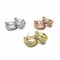 High End Swiss quality  Zircones Earrings with 18Kt Yellow Gold Over .925 Sterling Silver