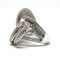Large ring with Swiss quality Zircons in .925 Sterling Silver