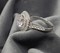 18Kt White Gold and 3.05 Ct  Round White Moissanite Ring