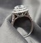 18Kt White Gold and 3.05 Ct  Round White Moissanite Ring