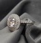 18Kt White Gold and 3.05 Ct  Round White Moissanite Ring