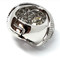 Oversized ring with Swiss quality Zircons in .925 Sterling Silver