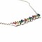 925 Sterling Silver High End Rainbow Bar Necklace adjustable 16