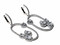 .925 Sterling Silver and  Crystals Earrings