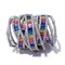 925 Sterling Silver High End Rainbow Oversized Ring