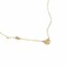 0.13 CT Heart Diamond Necklace in 14 Kt Yellow Gold adjustable 16
