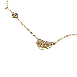 0.13 CT Heart Diamond Necklace in 14 Kt Yellow Gold adjustable 16