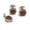 2.12 Ct Ruby and 0.45 Cts SI1 Diamonds in 14 KT White Gold Earrings