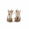 High End Swiss quality  Zircones Earrings with 18Kt Rose Gold Over .925 Sterling Silver