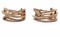 High End Swiss quality  Zircones Earrings with 18Kt Rose Gold Over .925 Sterling Silver