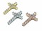 High End Swiss quality  Zircones Medium Size Cross in .925 Sterling Silver