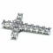 High End Swiss quality  Zircones Medium Size Cross in .925 Sterling Silver