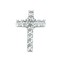 High End Swiss quality  Zircones Medium Size Cross in .925 Sterling Silver