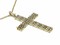 High End Swiss quality Baguettes Zircones Cross with 18Kt Yellow Gold Over .925 Sterling Silver