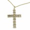 High End Swiss quality Baguettes Zircones Cross with 18Kt Yellow Gold Over .925 Sterling Silver