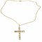 High End Swiss quality Baguettes Zircones Cross with 18Kt Yellow Gold Over .925 Sterling Silver