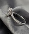 18Kt White Gold and 2.25 Ct  Oval  Cut White Moissanite Ring