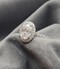18Kt White Gold and 2.25 Ct  Oval  Cut White Moissanite Ring