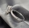 18Kt White Gold and 2.25 Ct  Oval  Cut White Moissanite Ring