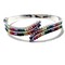 Rainbow Baguettes Bracelet with multi Colored Swiss Quality Zircons in 925 Sterling Silver