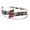 Rainbow Baguettes Bracelet with multi Colored Swiss Quality Zircons in 925 Sterling Silver