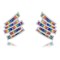 925 Sterling Silver High End Rainbow Earrings 4 Layers