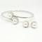 925 Sterling Silver Bangle with Fresh Water Pearls