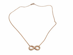 Eternity necklace made in 18Kt Rose Gold with 0.50 Ct SI1 Diamonds