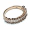 High End Swiss quality Baguettes Zircones Ring with 18Kt Rose Gold Over .925 Sterling Silver