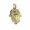 18Kt Yellow Gold and Cz's Hand of God/ Hamsa / Hand of Fatima