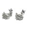 High End Swiss quality Baguettes Zircones Front-Back Earrings in .925 Sterling Silver