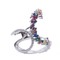 925 Sterling Silver High End Rainbow Ring Waive