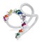 925 Sterling Silver High End Rainbow Ring Waive